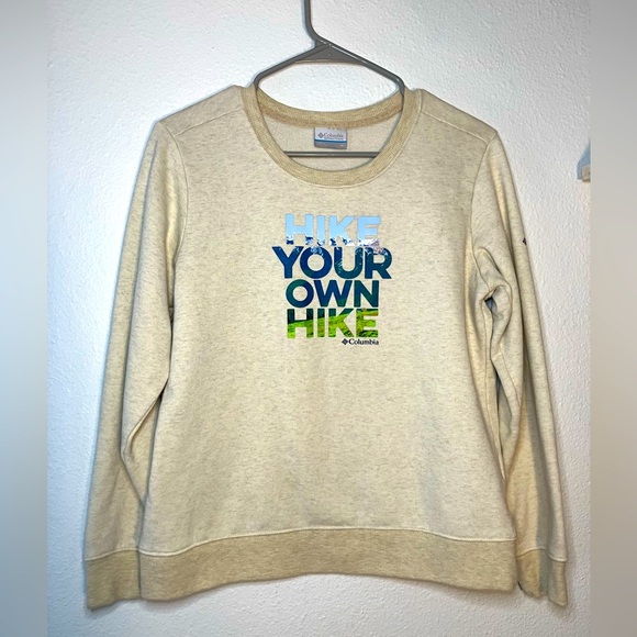 Columbia Tops - Columbia women's sweatshirt hike‎ your own hike tan top crew neck